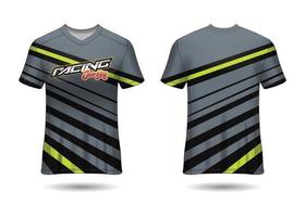 T-Shirt Sport Design. Racing jersey. uniform front and back view. vector