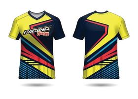 diseño de camiseta deportiva. maillot de carreras. vista frontal y trasera uniforme. vector