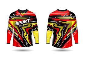 T-Shirt Sport Design. Racing jersey. uniform front and back view. vector