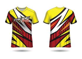 T-Shirt Sport Design. Racing jersey. uniform front and back view. vector