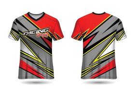 diseño de camiseta deportiva. maillot de carreras. vista frontal y trasera uniforme. vector