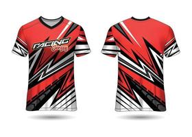 T-Shirt Sport Design. Racing jersey. uniform front and back view. vector