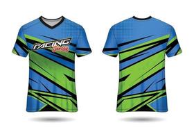 T-Shirt Sport Design. Racing jersey. uniform front and back view. vector