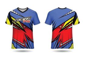 T-Shirt Sport Design. Racing jersey. uniform front and back view. vector