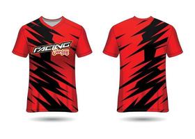 T-Shirt Sport Design. Racing jersey. uniform front and back view. vector