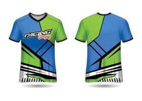 T-Shirt Sport Design. Racing jersey. uniform front and back view. vector