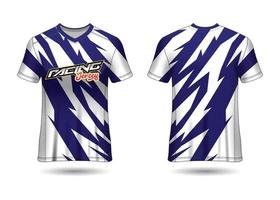 T-Shirt Sport Design. Racing jersey. uniform front and back view. vector