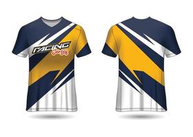 T-Shirt Sport Design. Racing jersey. uniform front and back view. vector