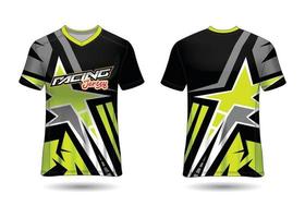 T-Shirt Sport Design. Racing jersey. uniform front and back view. vector