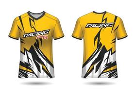 diseño de camiseta deportiva. maillot de carreras. vista frontal y trasera uniforme. vector