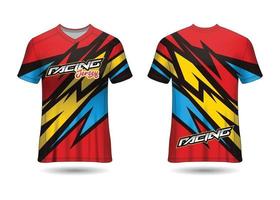 T-Shirt Sport Design. Racing jersey. uniform front and back view. vector