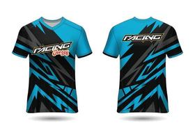 T-Shirt Sport Design. Racing jersey. uniform front and back view. vector