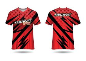 T-Shirt Sport Design. Racing jersey. uniform front and back view. vector