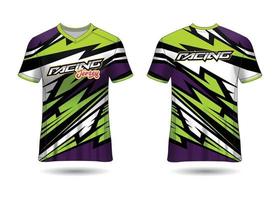 T-Shirt Sport Design. Racing jersey. uniform front and back view. vector