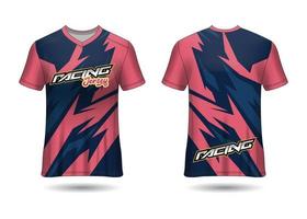 T-Shirt Sport Design. Racing jersey. uniform front and back view. vector