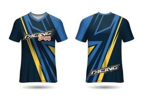 T-Shirt Sport Design. Racing jersey. uniform front and back view. vector