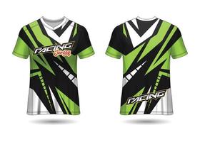 T-Shirt Sport Design. Racing jersey. uniform front and back view. vector