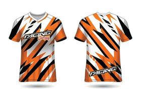 T-Shirt Sport Design. Racing jersey. uniform front and back view. vector