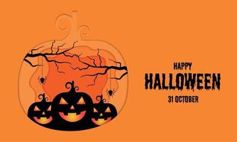 Happy Halloween Pumpkin Paper Vector