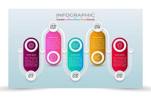 Ilustración de vector de plantilla de infografía de proceso de diseño