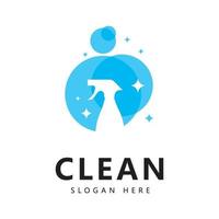 Clean and wash creative symbols company cleaning services vector