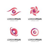 Colorful eye care  Health eye logo Template. Icon symbol vector