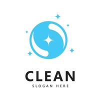 Limpiar y lavar los símbolos creativos de la empresa de servicios de limpieza.