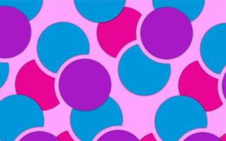 Circles colored with different colors in a soft pink background vector