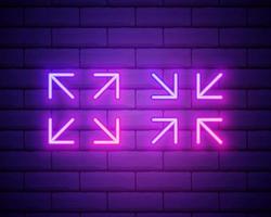 expand to fullscreen and exit from full-screen mode icon. vector