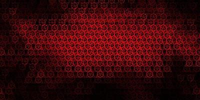 Dark Red vector pattern with magic elements.