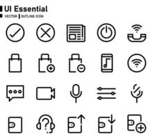 ui icono esencial vector