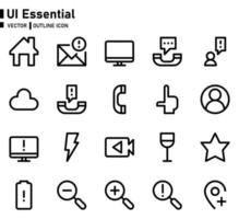 ui icono esencial vector