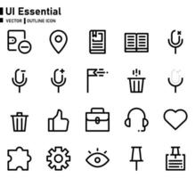 ui icono esencial vector