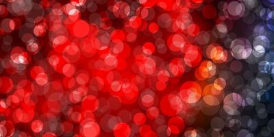 Dark Blue, Red vector backdrop with dots.