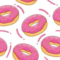 donuts seamless pattern in flat design style vector