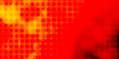 Light Orange vector background with bubbles.