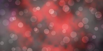 Dark Pink, Red vector background with spots.