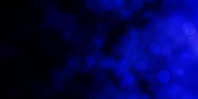 Dark BLUE vector background with spots.