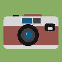 Vintage analog film camera colorful flat design. vector