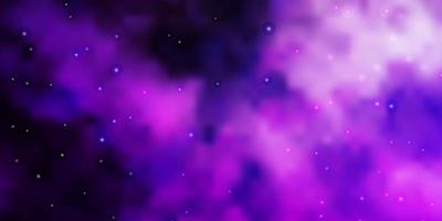 Light Purple vector pattern with abstract stars.