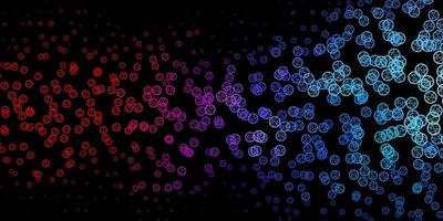 Dark Blue, Red vector template with esoteric signs.