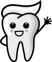 dientes dental lindo ilustración conjunto emoticon diente icono firmar dientes