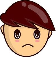 kid expression face head. kid smiley illustration. set of emoticon vector