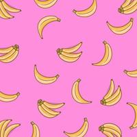 Banana seamless yellow pattern. cute banana pattern background vector