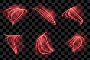 Line light abstract effect isolated eps vector red shiny graphic