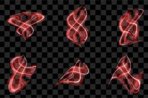 Line light abstract effect isolated eps vector red shiny graphic