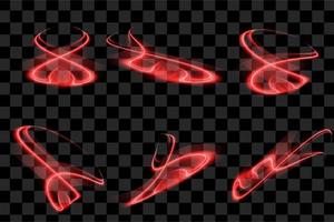 Line light abstract effect isolated eps vector red shiny graphic