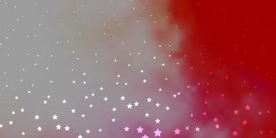 Dark Red vector pattern with abstract stars.