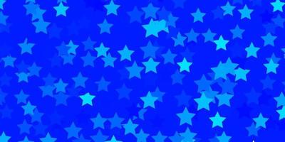 Light BLUE vector background with small and big stars.