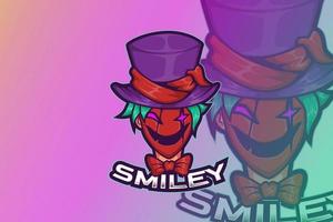 e sport logo design smile payaso vector